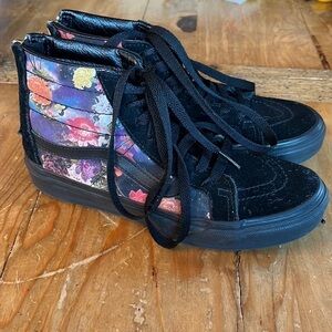 VANS Sk8-Hi Slim Zip Galaxy Floral High-Top Skateboarding Sneaker Shoe 5.5
